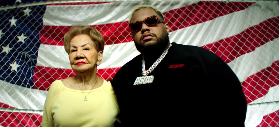 The DJ and producer Carnage, right, with his grandmother.