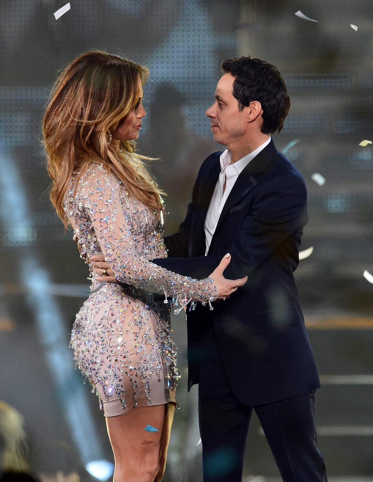 Marc Anthony y Jennifer Lopez. (Photo by Ethan Miller/Getty Images)       