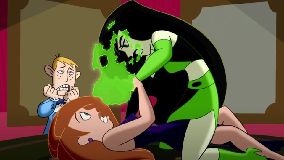 Kim and Shego fighting on Kim Possible