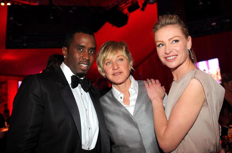 Oscars Elton John Party 2008 Sean Combs Ellen DeGeneres Portia de Rossi