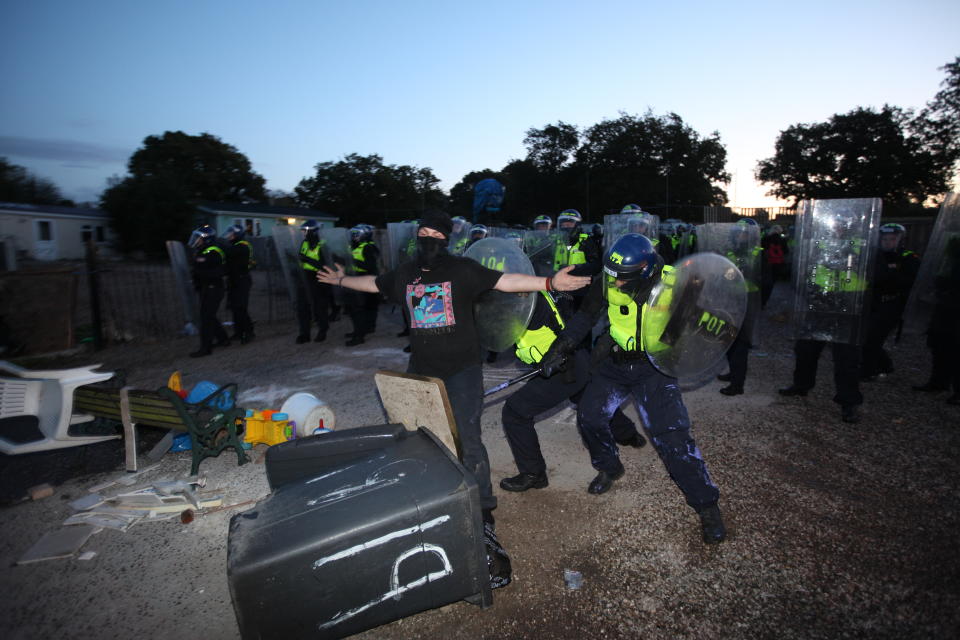 Eviction Of Travellers Begins At Dale Farm