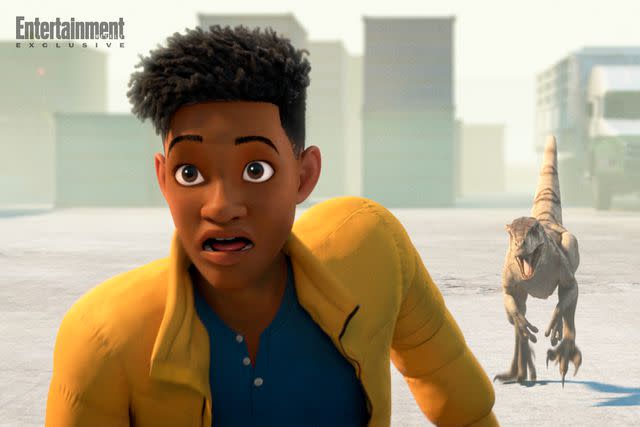 <p>NETFLIX</p> Paul-Mikel Williams returns to voice Darius in 'Jurassic World: Chaos Theory'