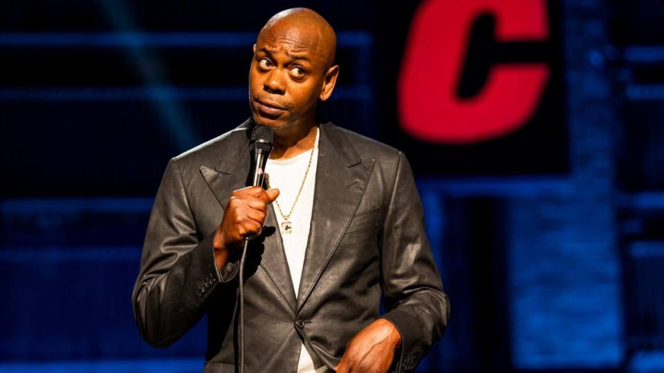 <div class="inline-image__caption"><p>Dave Chappelle in <em>The Closer</em></p></div> <div class="inline-image__credit">Netflix</div>