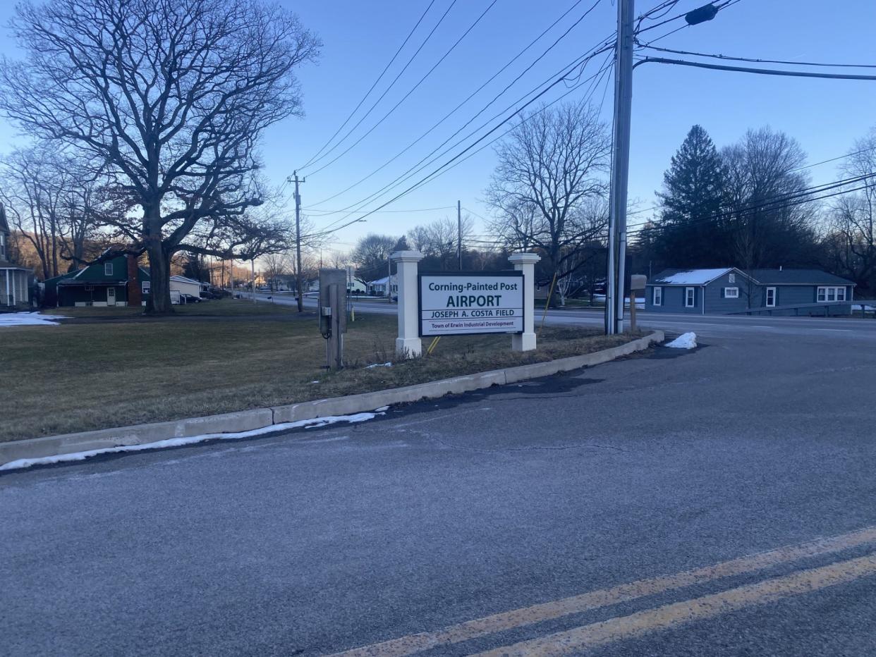 A look at the entrance of Corning-Painted Post Airport, the Joseph A. Costa Field.