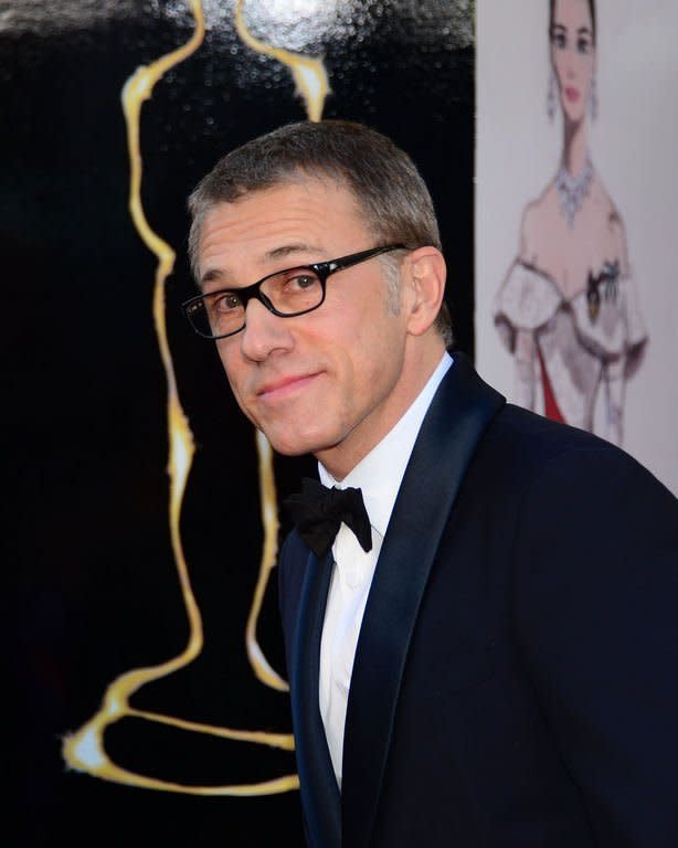 Christoph Waltz arrives on the red carpet for the Oscars on February 24, 2013 in Hollywood, California. Waltz won for Best Supporting Actor