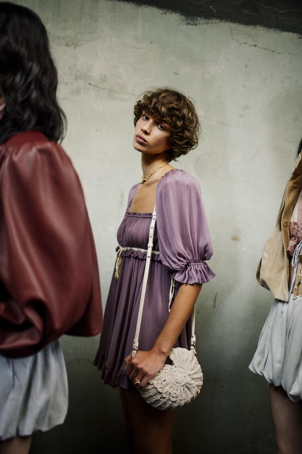 Backstage at Chloé Spring 2025 Ready-to-Wear Collection at Paris Fashion Week