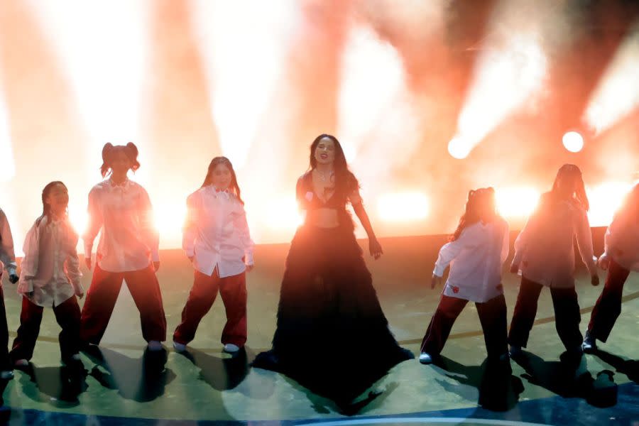 HOLLYWOOD, CALIFORNIA – MARCH 10: Becky G performs ‘The Fire Inside’ from “Flamin’ Hot” onstage during the 96th Annual Academy Awards at Dolby Theatre on March 10, 2024 in Hollywood, California. (Photo by Kevin Winter/Getty Images)