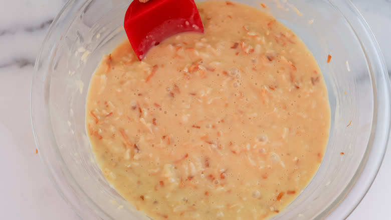 coconut bar filling in a bowl