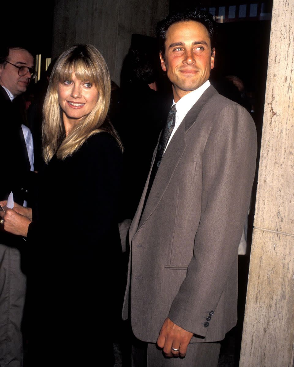 Olivia and Matt married in 1984 and had Chloe in 1986. They are pictured here together in 1991, five years before they divorced. Source: Getty