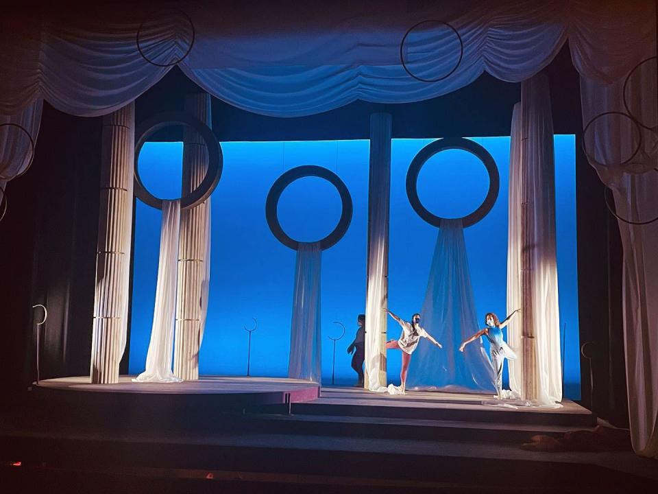 Dancers rehearse Opera Wilmington's production of Mozart's "The Magic Flute."