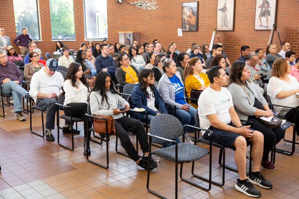 The city of Salem and Salem Police host a gun violence forum at Chemeketa Community College on Friday, April 19, 2024, in Salem, Ore.