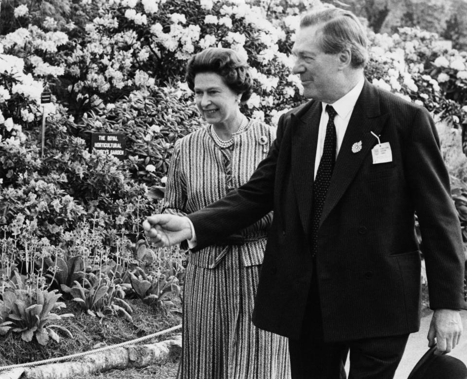 <p>The Queen on a tour of the Chelsea Flower Show displays in May 1980.</p>