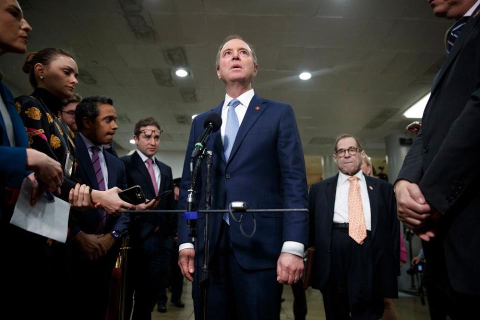 Adam Schiff delivered a rousing 90-minute statement to close out Friday’s arguments.