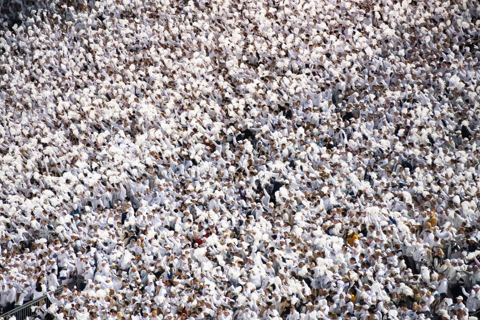 The Iroquois School District said it got the idea for a "white out" game from Penn State, whose annual "White Out" game was at Beaver Stadium against Iowa on Sept. 23 in State College.