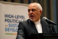 FILE PHOTO: Iranian Foreign Minister Javad Zarif addresses High-Level Political Forum on Sustainable Development at U.N. headquarters in New York