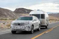 <p>Although the prototypes we drove were wrapped in camouflage, <a href="https://www.caranddriver.com/news/a27185328/volkswagen-atlas-two-row-teramont-x-future/" rel="nofollow noopener" target="_blank" data-ylk="slk:VW's China-market Teramont X;elm:context_link;itc:0;sec:content-canvas" class="link ">VW's China-market Teramont X</a> gives a pretty good idea of what the production Cross Sport will look like.</p>