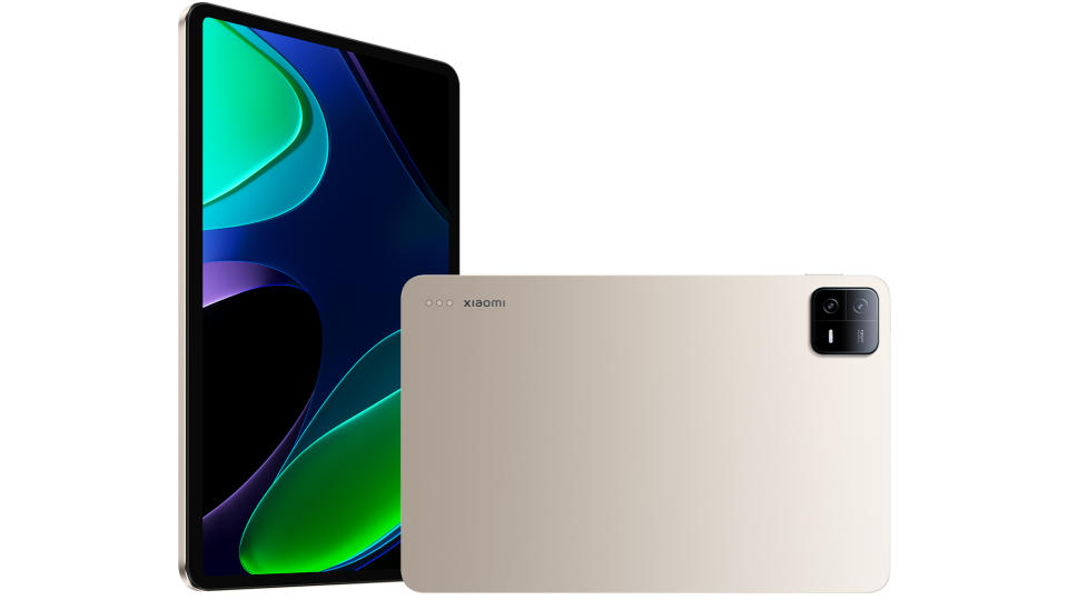 Xiaomi Pad 6 in gold front back press image