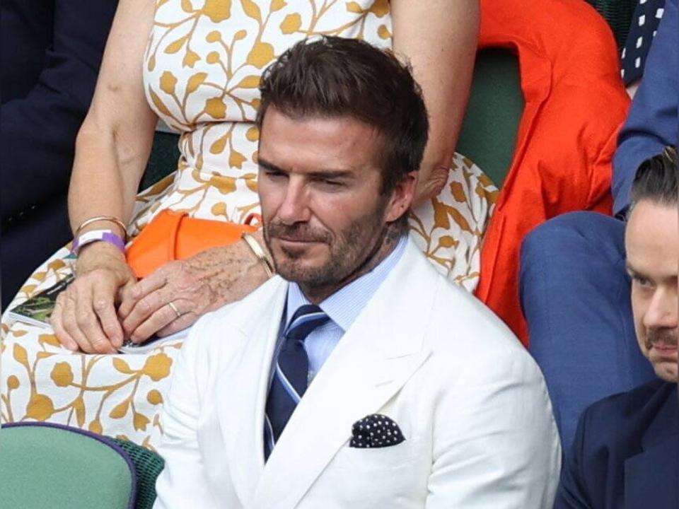 David Beckham auf der Tribüne in Wimbledon.  (Bild: imago/i Images)