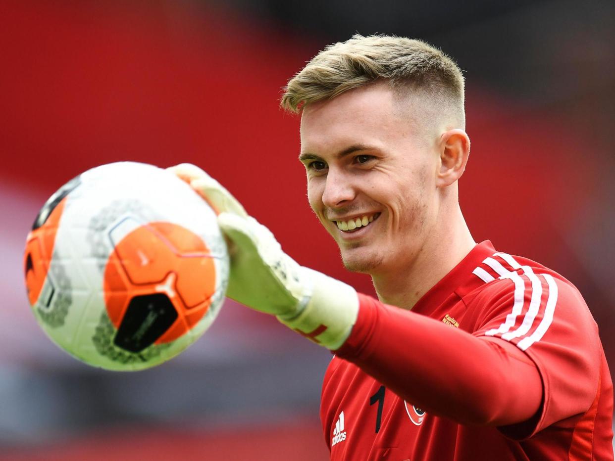 Manchester United goalkeeper Dean Henderson: AFP via Getty Images