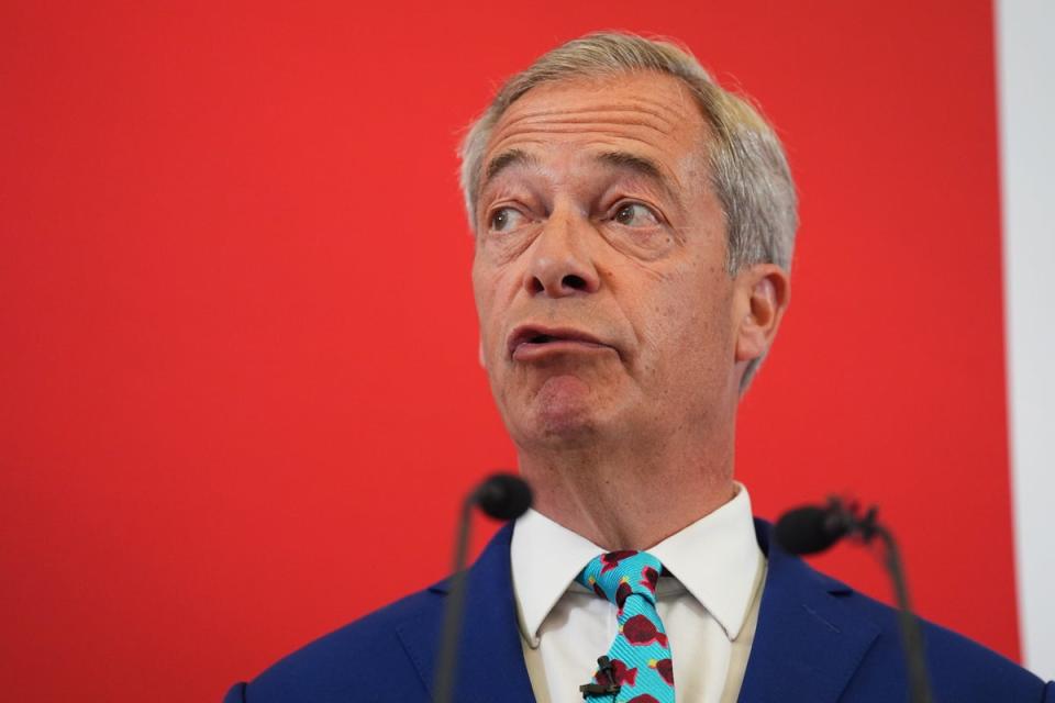 Leader of Reform UK Nigel Farage stood caniddates down to save the Tories in 2019 (James Manning/PA) (PA Wire)