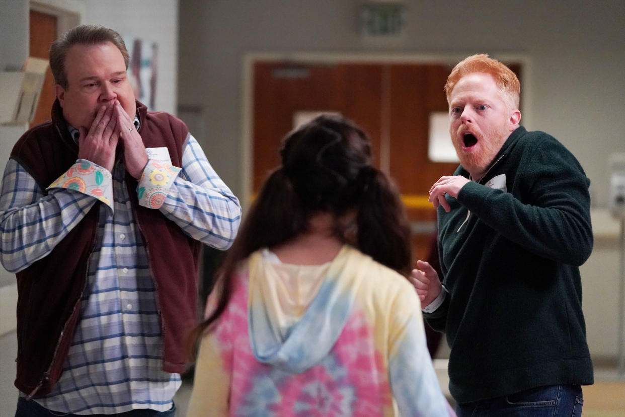 Eric Stonestreet and Jesse Tyler Ferguson in an episode of Modern Family (Eric McCandless / ABC via Getty Images)