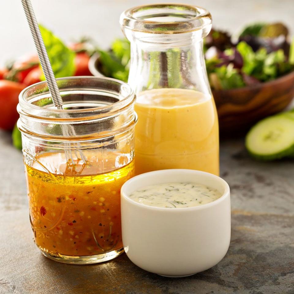 Premade "olive oil" salad dressings