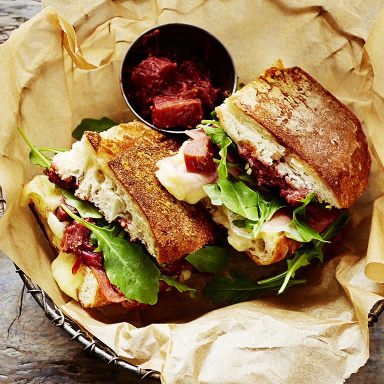 Prosciutto Panini with Rhubarb Relish