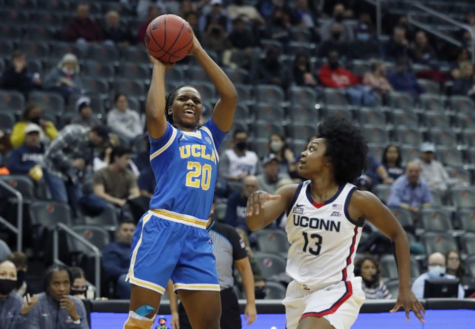 UCLA's Charisma Osborne prepares to make a shot.