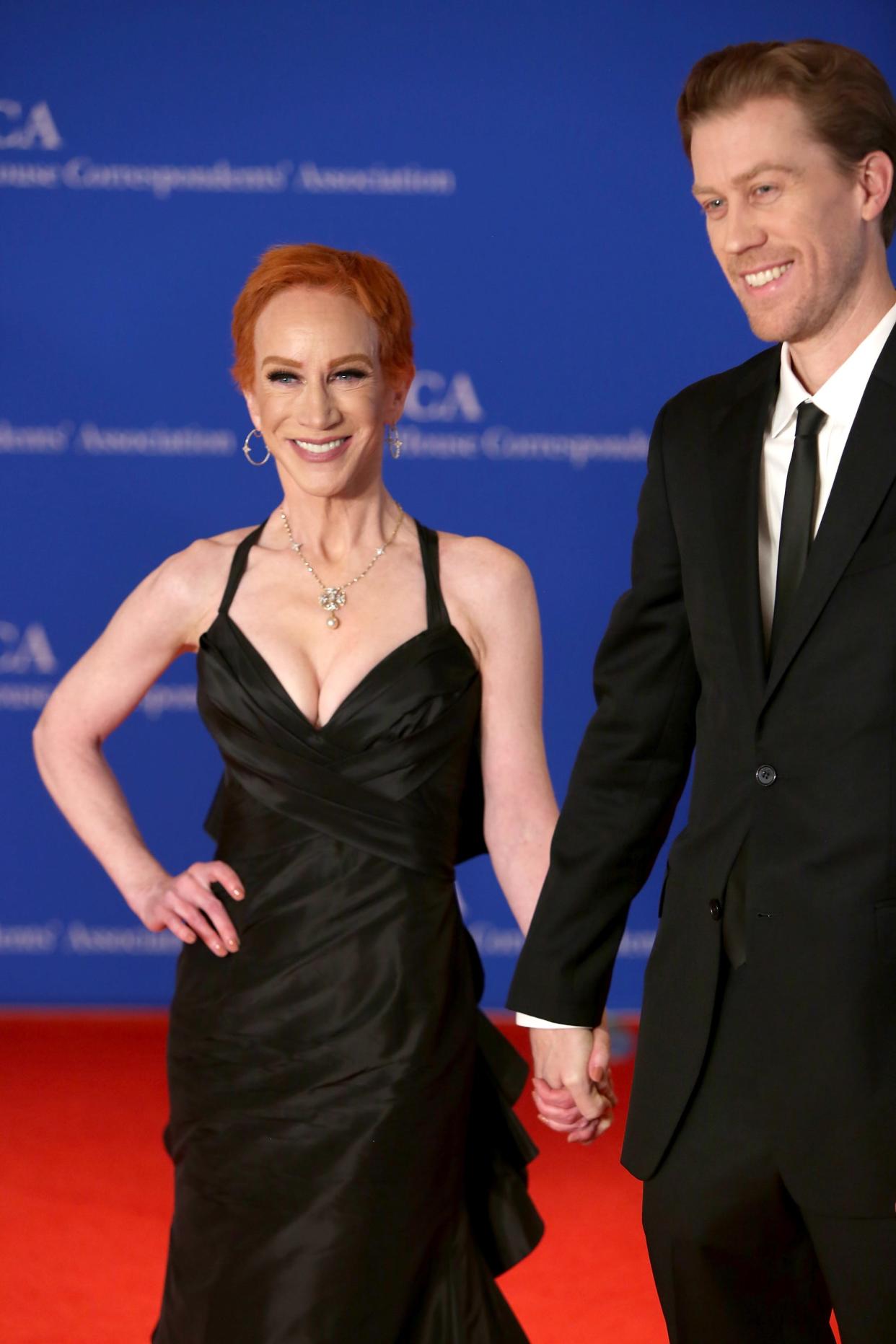 Kathy Griffin and Randy Bick attend the 2018 White House Correspondents' Dinner. Griffin filed for divorce from Bick just ahead of their four-year wedding anniversary.