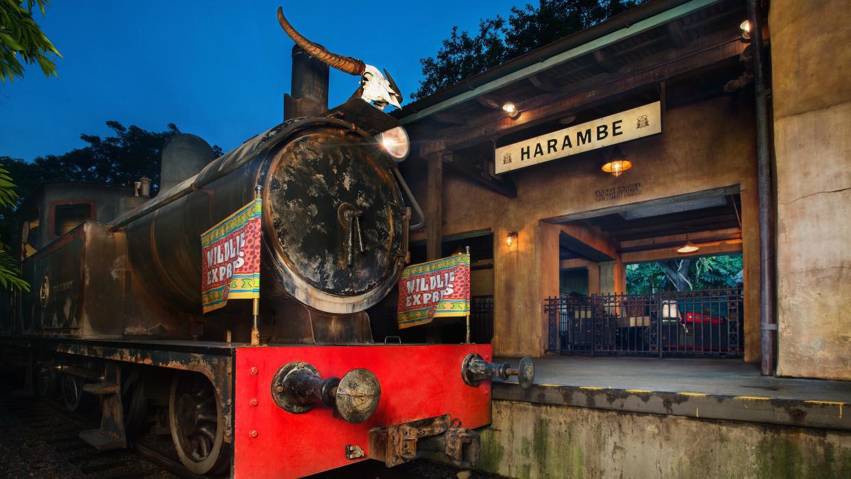 Guests take the Wildlife Express to Rafiki's Planet Watch from the Africa section of Disney's Animal Kingdom.