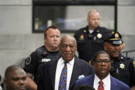 Actor and comedian Bill Cosby leaves the Montgomery County Courthouse after his first day of sentencing hearings in his sexual assault trial in Norristown, Pennsylvania, U.S., September 24, 2018. REUTERS/Jessica Kourkounis