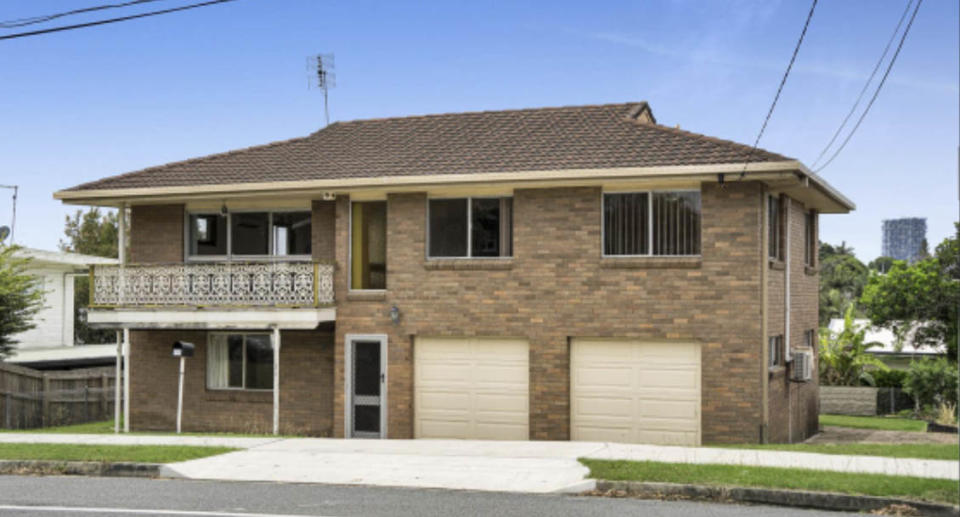 The outside of the Southport home on the Gold Coast.