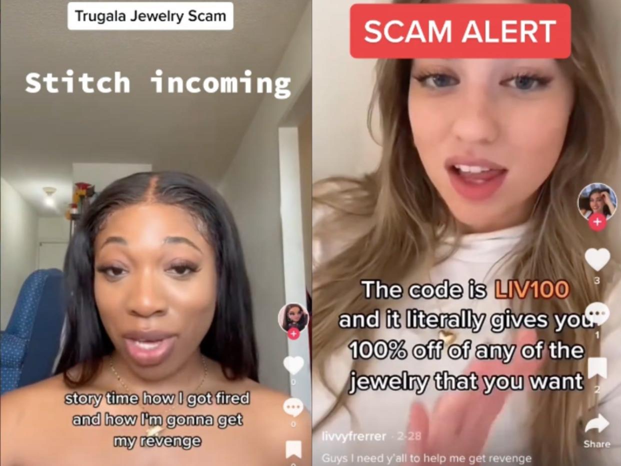 Stacey and other creators Trugala Deraldi scam