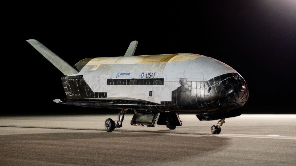 The X-37B orbital test vehicle completes its sixth successful mission in 2022.  - Staff Sergeant.  Adam Shanks/US Space Force