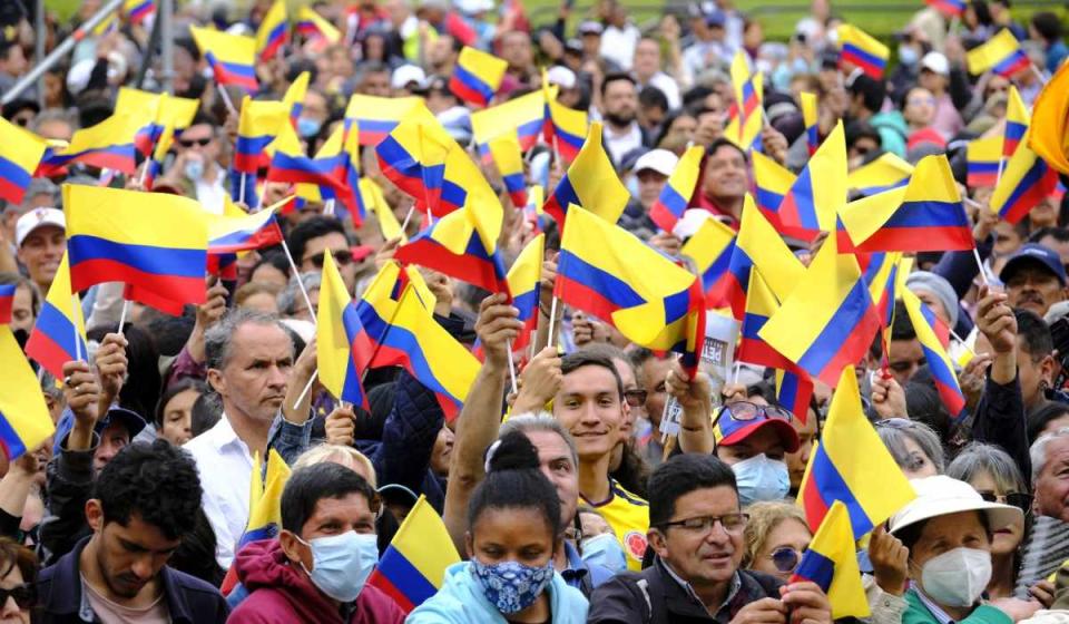 Marchas contra gobierno de Gustavo Petro. Foto: Presidencia.