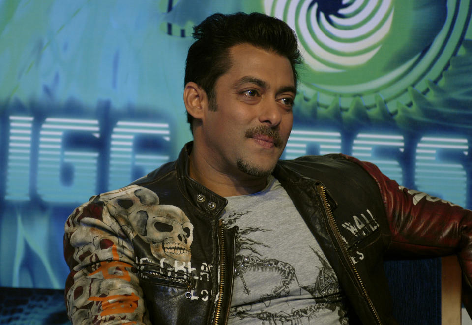 MUMBAI, INDIA - AUGUST 03 : Salman Khan attends the press conference of tv reality show Bigg Boss on August 03, 2010 in Mumbai, India (Photo by Prodip Guha/Getty Images)