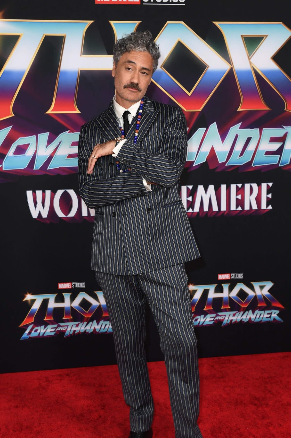 Taika Waititi pictured at the premiere of Thor: Love and Thunder (AFP via Getty Images)