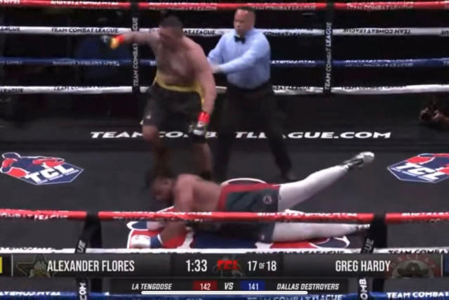 Video: Greg Hardy knocked down twice, KO'd in boxing match