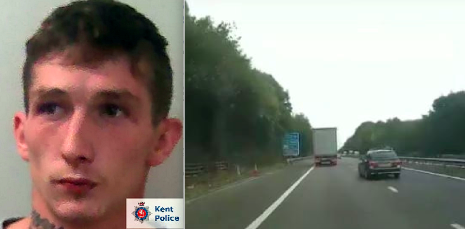 Connor Money has been jailed following a high-speed police chase on the M2 (SWNS)