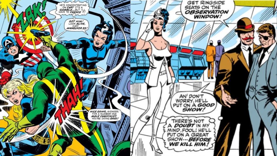 Valentina de Fontaine as a S.H.I.E.L.D. agent in the Silver Age of comics. 