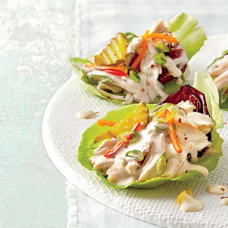 Slow-Cooker Chicken Lettuce Cups