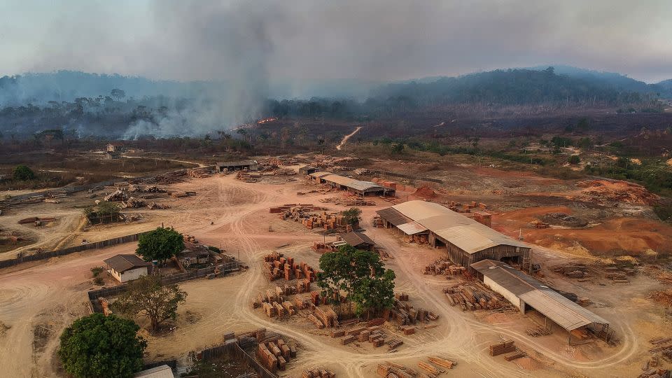 A sawmill in Moraes Almeida in Para state, Brazil, on September 13, 2019.  - Nelson Almedia/AFP/Getty Images