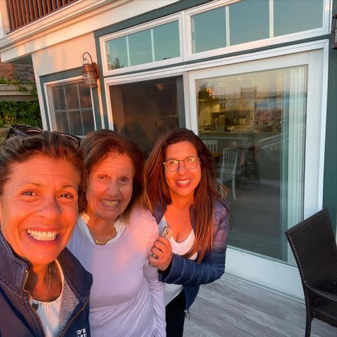 <p>Hoda Kotb Instagram</p> Hoda Kotb with her mom Sameha and sister Hala.