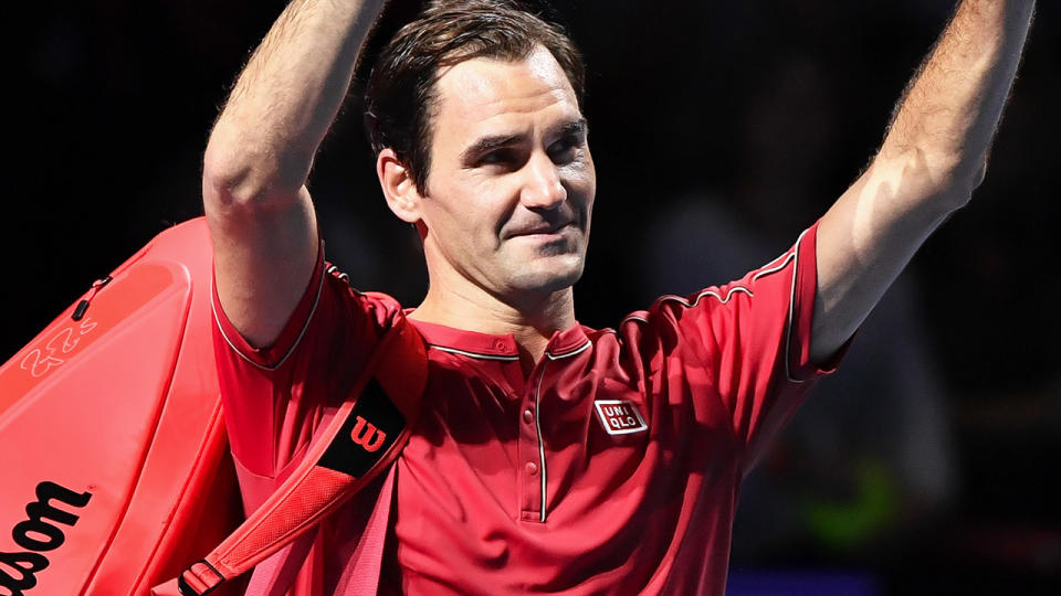 Roger Federer, pictured here in action at the Swiss Indoors event in Basel.