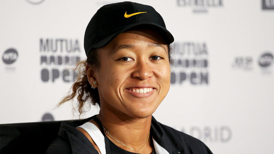 Naomi Osaka with a Nike hat. (Getty Images)