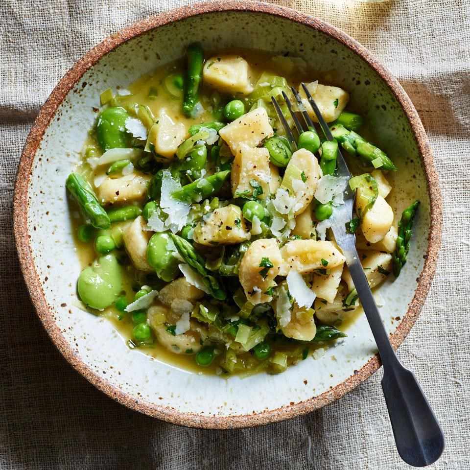 Ricotta Gnocchi with Spring Vegetables