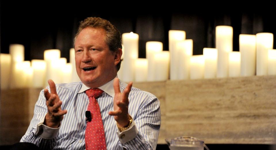 Mining billionaire Andrew ‘Twiggy’ Forrest speaks during a business luncheon in Sydney on April 17, 2012 (AFP via Getty Images)