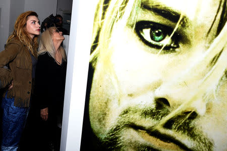 Kurt Cobain's daughter Frances Bean Cobain attends the opening of 'Growing Up Kurt' exhibition featuring personal items of Nirvana frontman Kurt Cobain at the museum of Style Icons in Newbridge, Ireland, July 17, 2018. REUTERS/Clodagh Kilcoyne