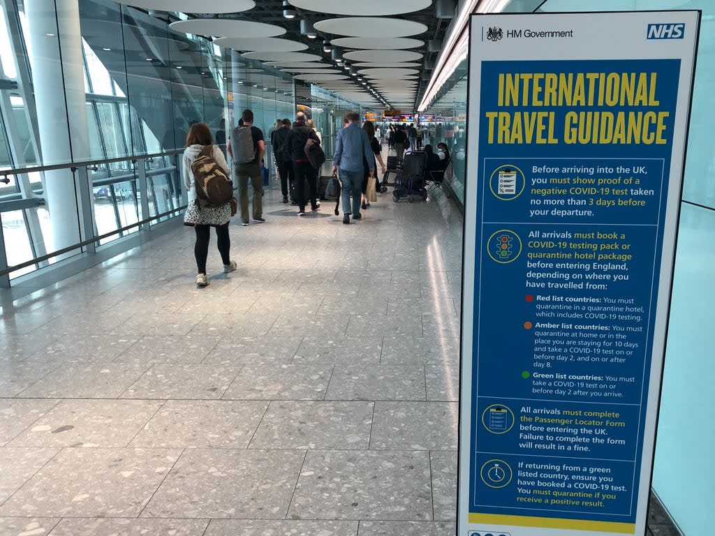 Waiting game: arrivals at airports such as Heathrow will no longer need to self-isolate until the result of a test is known (Simon Calder)