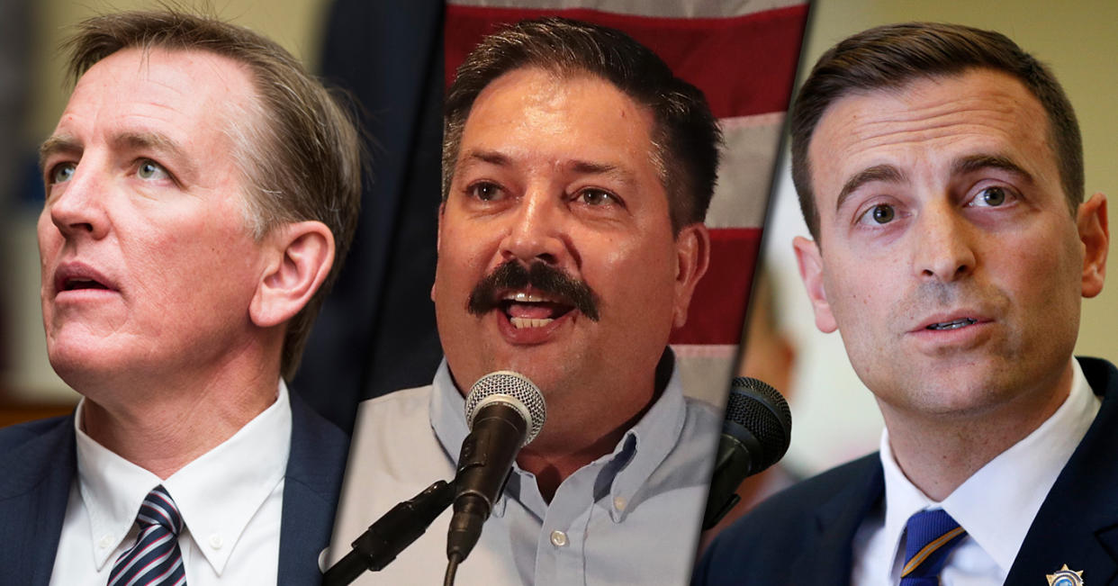 From left: Arizona GOP Rep. Paul Gosar, Wisconsin Democratic congressional candidate Randy Bryce and Nevada state Attorney General Adam Paul Laxalt. (Photos: Bill Clark/CQ Roll Call; Scott Olson/Getty Images; John Locher/AP)